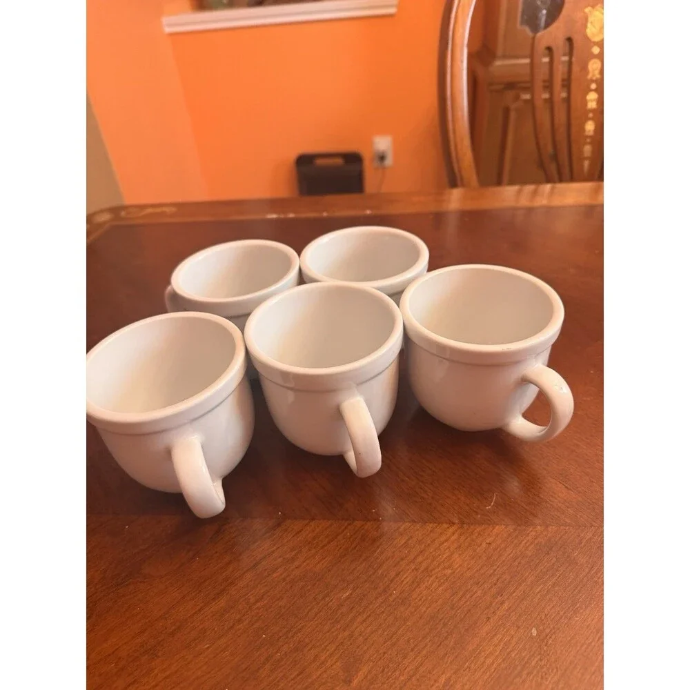 5 POTTERY BARN DU JOUR CUPS (12 OZ) 3-1/2
